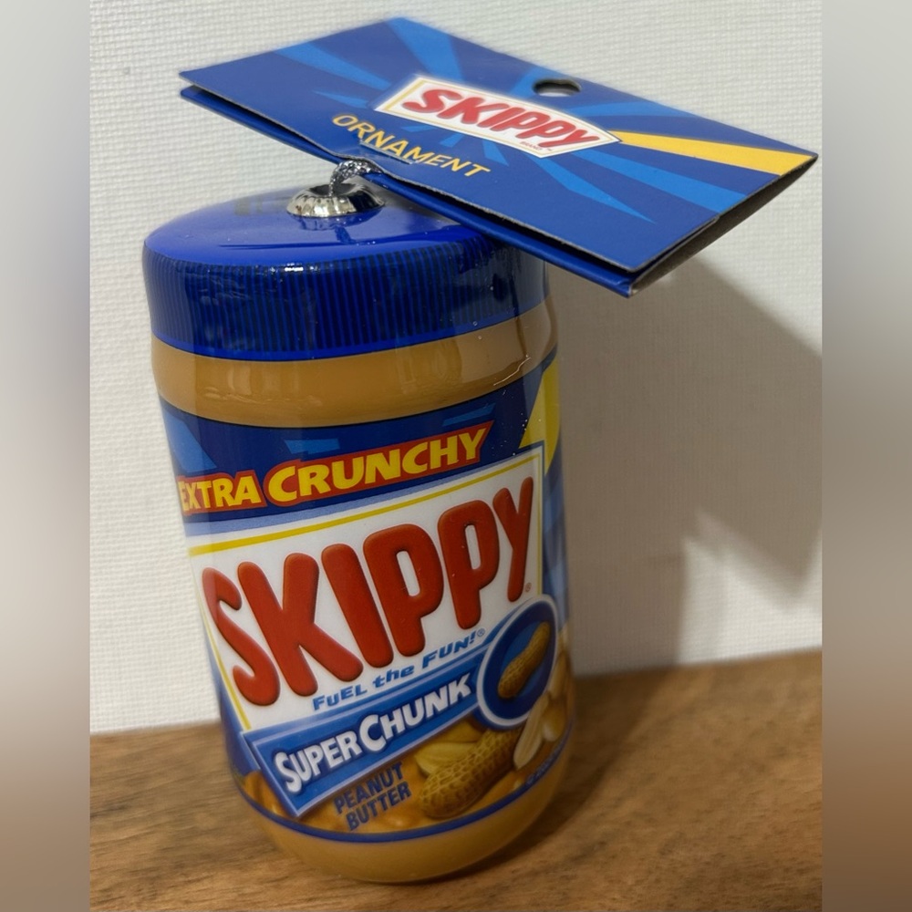 Ruz Christmas Ornaments Skippy Peanut Butter Super Chunk Novelty NWT